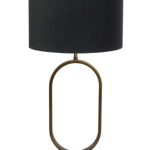 Light & Living Jamiri tafellamp – E27 (grote fitting) – brons en zwart
