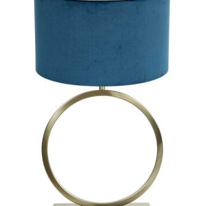 Light & Living Liva tafellamp – E27 (grote fitting) – blauw en goud