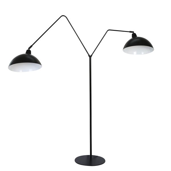Light & Living Orion vloerlamp – Draai- en/of kantelbaar – E27 (grote fitting) – zwart