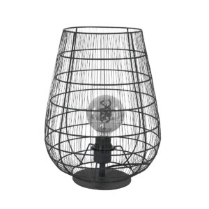 Anne Light & Home Gloom tafellamp – ø 25 cm – Niet verstelbaar – E27 (grote fitting) – Zwart