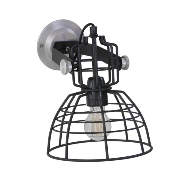 Anne Light & Home Markiii wandlamp – E27 (grote fitting) – Zwart