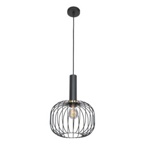 Mexlite Aureole hanglamp – ø 25 cm – E27 (grote fitting) – Zwart