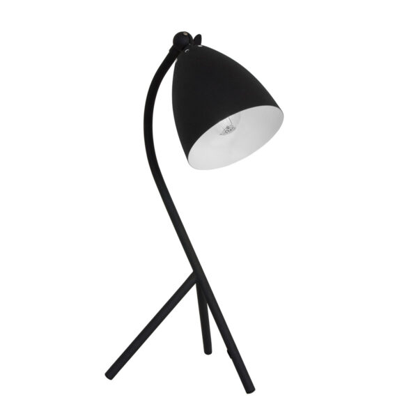 Mexlite Lina tafellamp – ø 20 cm – Niet verstelbaar – E14 (kleine fitting) – Zwart