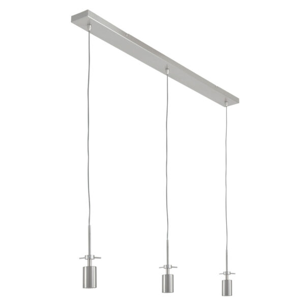 Steinhauer Glass light hanglamp – In hoogte verstelbaar – E27 (grote fitting) – Staal