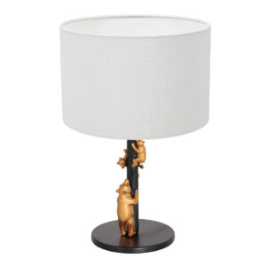 Anne Light & Home Animaux tafellamp – ø 20 cm – Niet verstelbaar – E27 (grote fitting) – Zwart