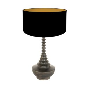 Anne Light & Home Bois tafellamp – Niet verstelbaar – E27 (grote fitting) – Zwart