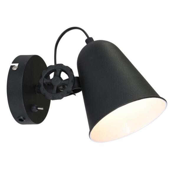 Anne Light & Home Dolphin wandlamp – E27 (grote fitting) – Zwart