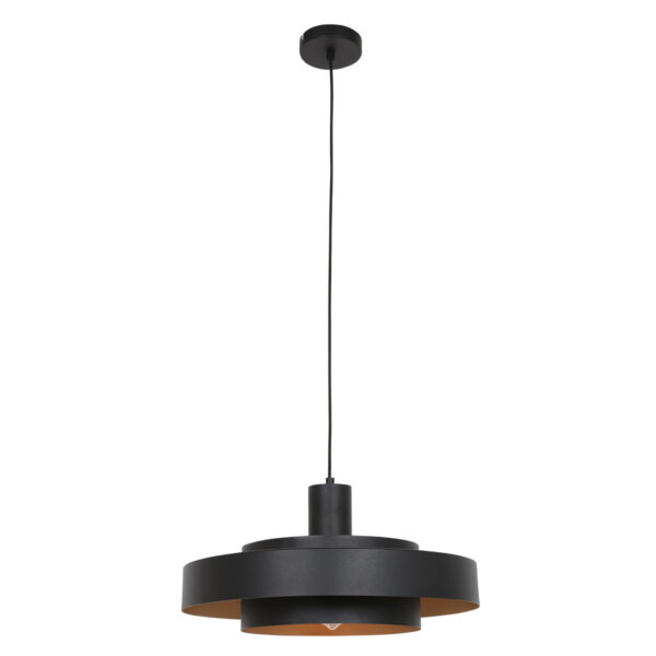 Anne Light & Home Flinter hanglamp – ø 50 cm – E27 (grote fitting) – Zwart
