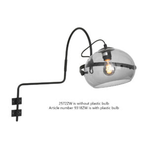 Anne Light & Home Holgarsøn wandlamp – E27 (grote fitting) – Zwart