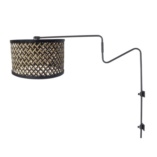 Anne Light & Home Linstrom wandlamp – E27 (grote fitting) – Zwart