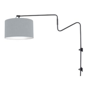 Anne Light & Home Linstrom wandlamp – E27 (grote fitting) – Zwart