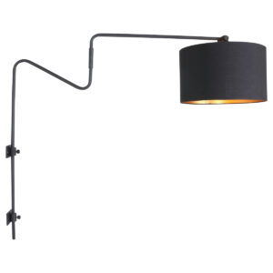 Anne Light & Home Linstrom wandlamp – E27 (grote fitting) – Zwart