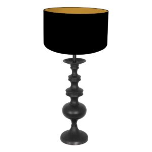 Anne Light & Home Lyons tafellamp – ø 30 cm – Niet verstelbaar – E27 (grote fitting) – Zwart
