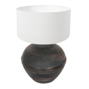 Anne Light & Home Lyons tafellamp – ø 40 cm – Niet verstelbaar – E27 (grote fitting) – Zwart