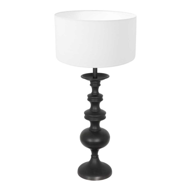 Anne Light & Home Lyons tafellamp – ø 40 cm – Niet verstelbaar – E27 (grote fitting) – Zwart