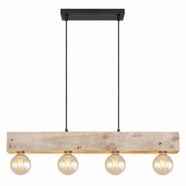 Globo Adalie hanglamp – E27 (grote fitting) – Zwart