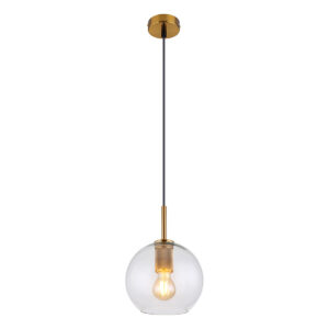 Globo Adara hanglamp – ø 20 cm – E27 (grote fitting) – Messing