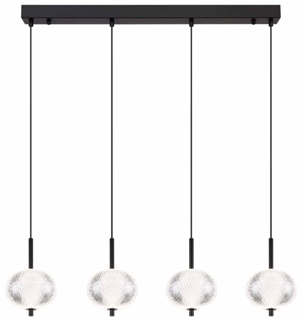 Globo Aida hanglamp – Ingebouwd (LED) – Zwart