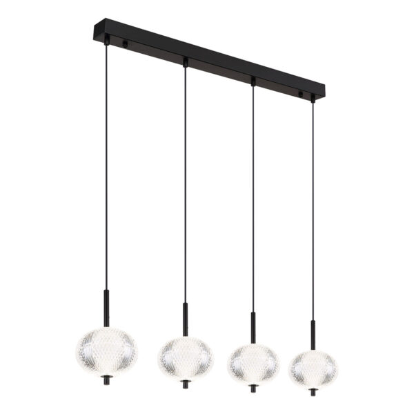 Globo Aida hanglamp – Ingebouwd (LED) – Zwart