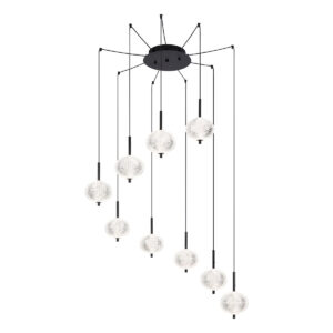 Globo Aida hanglamp – ø 76 cm – Ingebouwd (LED) – Zwart