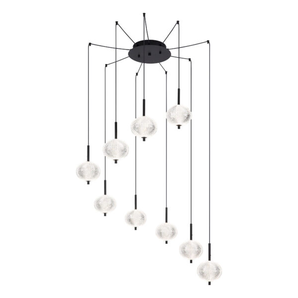 Globo Aida hanglamp – ø 76 cm – Ingebouwd (LED) – Zwart