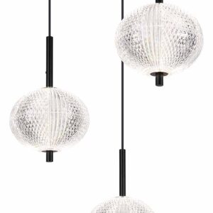 Globo Aida hanglamp – ø 76 cm – Ingebouwd (LED) – Zwart