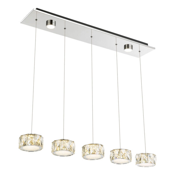 Globo Amur hanglamp – Ingebouwd (LED) – Chroom