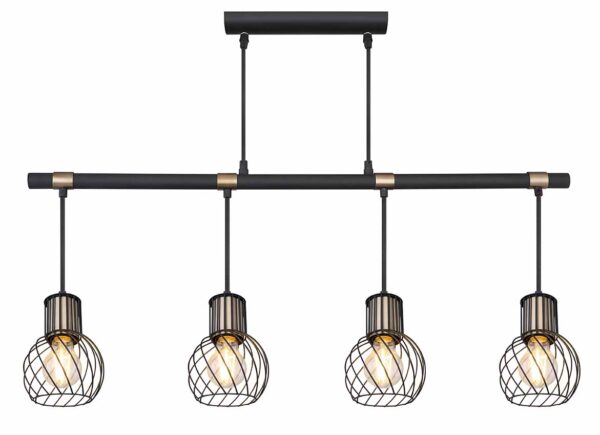 Globo Argusto hanglamp – E27 (grote fitting) – Zwart