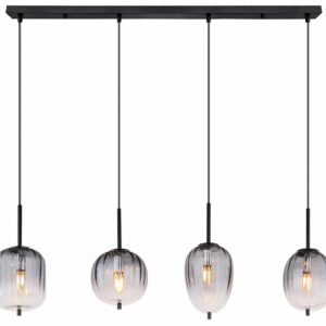 Globo Attila hanglamp – E14 (kleine fitting) – Zwart