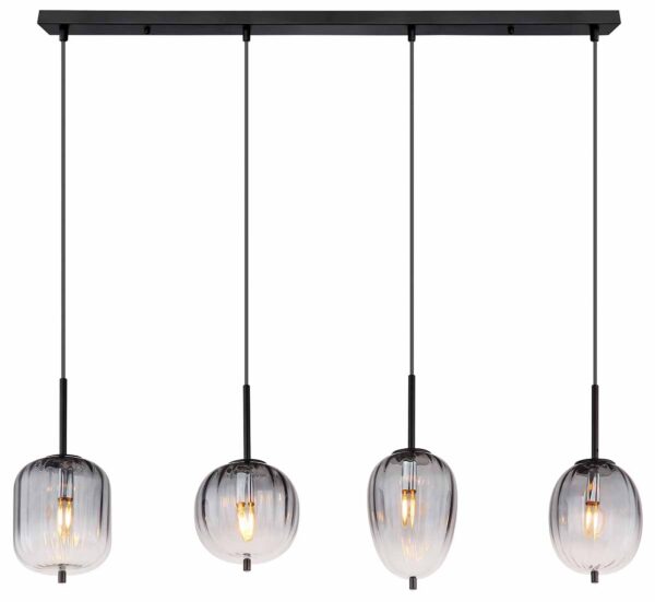 Globo Attila hanglamp – E14 (kleine fitting) – Zwart