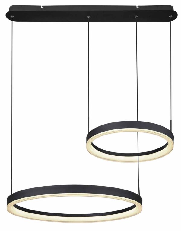 Globo Augusto hanglamp – Ingebouwd (LED) – Zwart