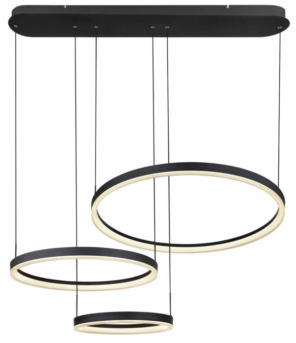 Globo Augusto hanglamp – Ingebouwd (LED) – Zwart