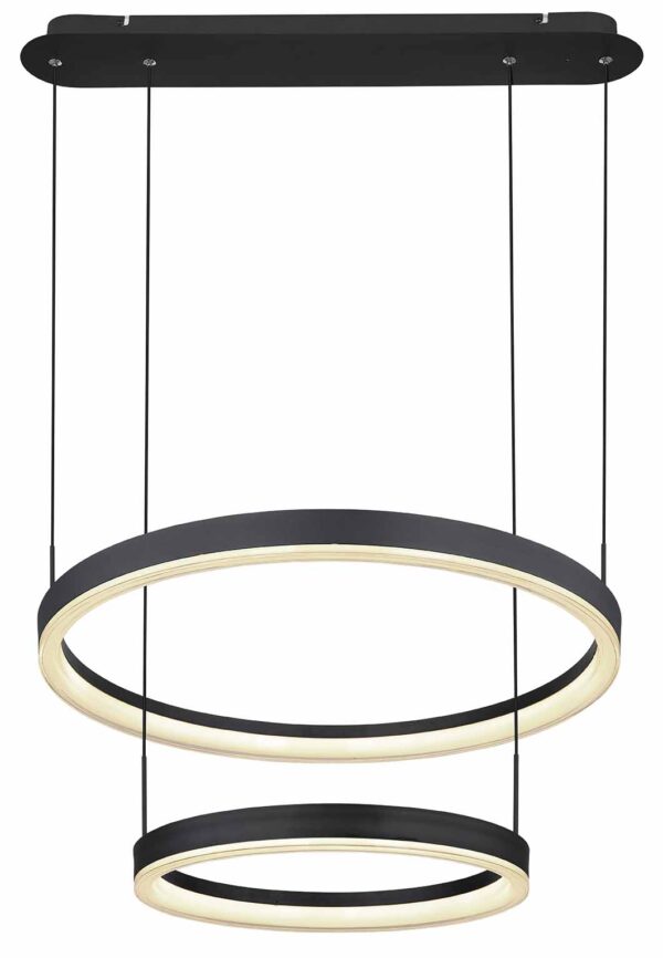 Globo Augusto hanglamp – Ingebouwd (LED) – Zwart