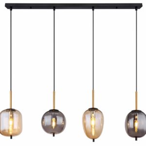 Globo Blacky hanglamp – E14 (kleine fitting) – Zwart