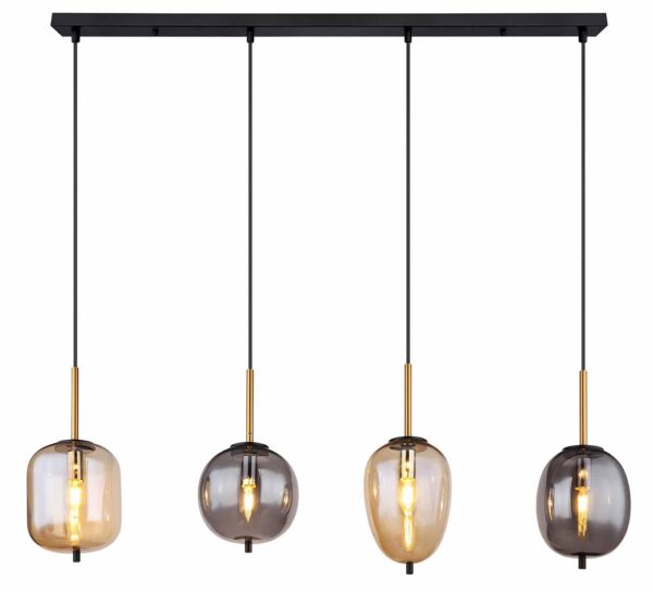 Globo Blacky hanglamp – E14 (kleine fitting) – Zwart