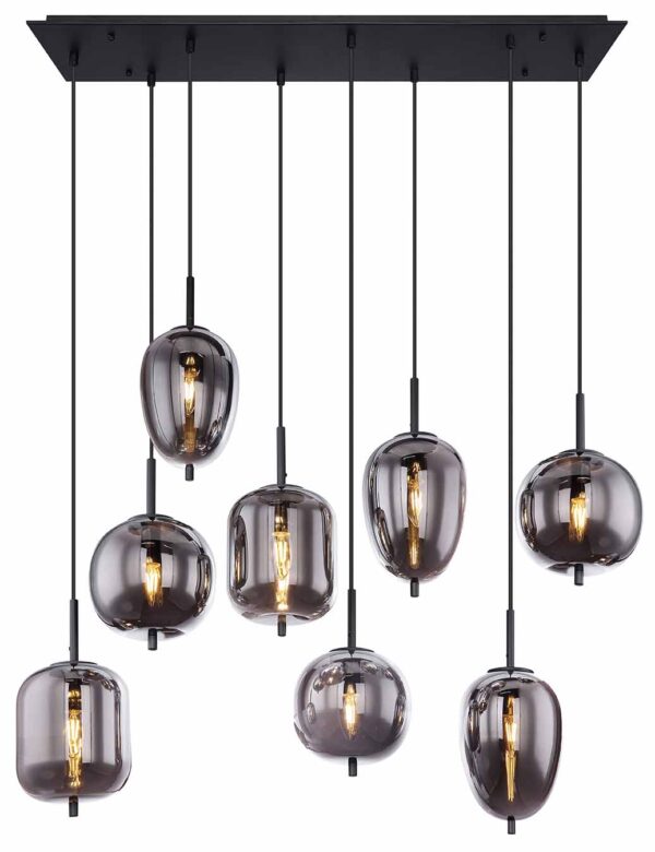 Globo Blacky hanglamp – E14 (kleine fitting) – Zwart