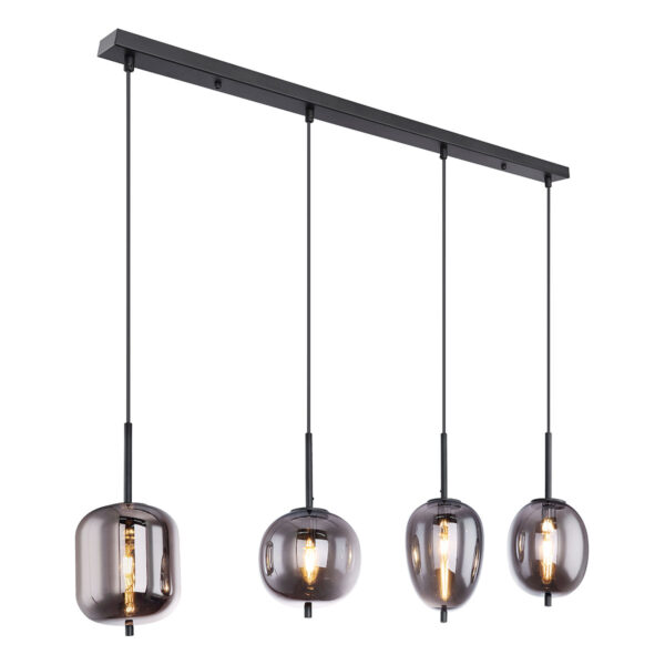 Globo Blacky hanglamp – E14 (kleine fitting) – Zwart