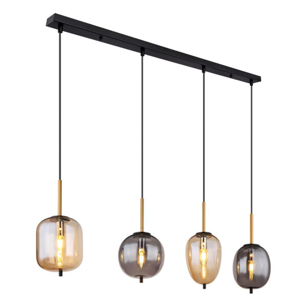 Globo Blacky hanglamp – E14 (kleine fitting) – Zwart