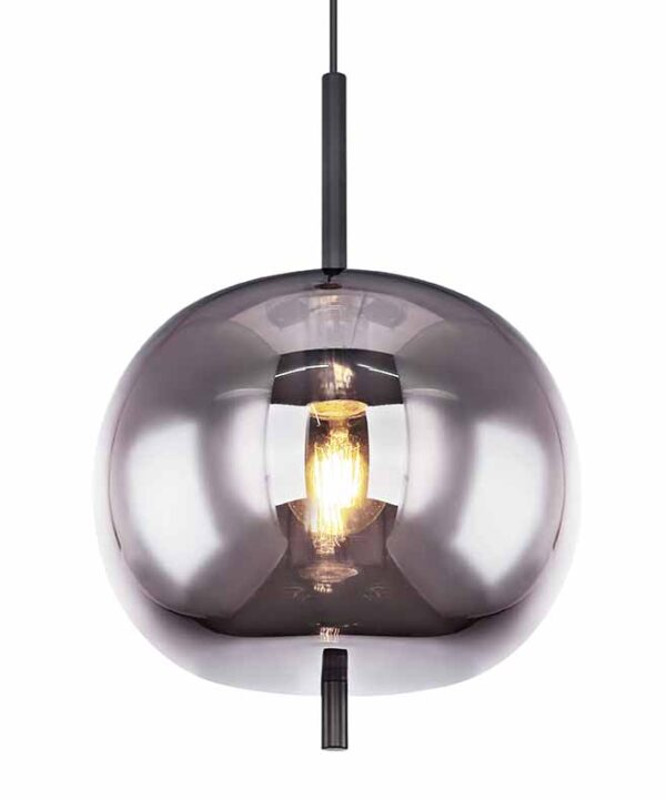 Globo Blacky hanglamp – ø 30 cm – E27 (grote fitting) – Zwart