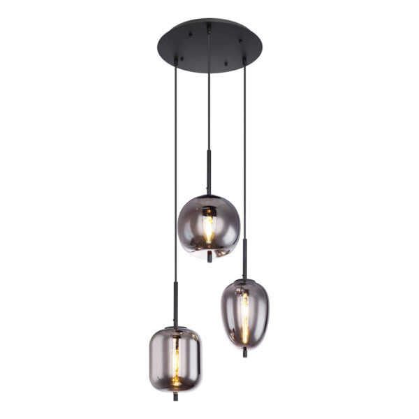 Globo Blacky hanglamp – ø 46 cm – E14 (kleine fitting) – Zwart