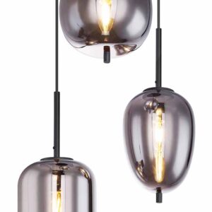 Globo Blacky hanglamp – ø 46 cm – E14 (kleine fitting) – Zwart