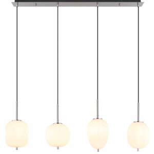 Globo Blacky i hanglamp – E14 (kleine fitting) – Nikkel