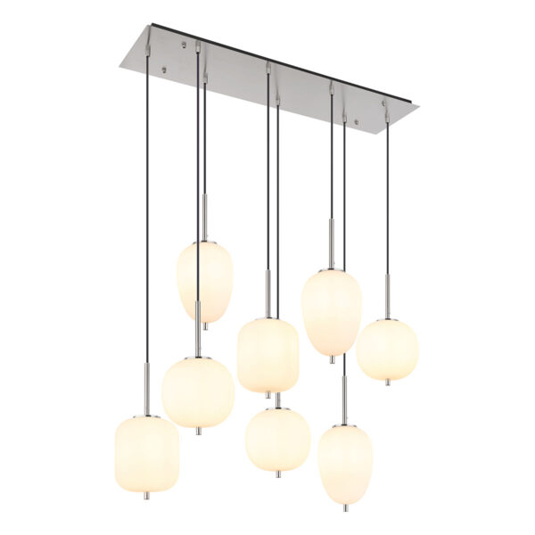 Globo Blacky i hanglamp – E14 (kleine fitting) – Nikkel