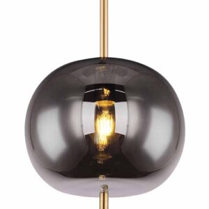 Globo Blacky i hanglamp – ø 30 cm – E27 (grote fitting) – Messing