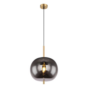 Globo Blacky i hanglamp – ø 30 cm – E27 (grote fitting) – Messing