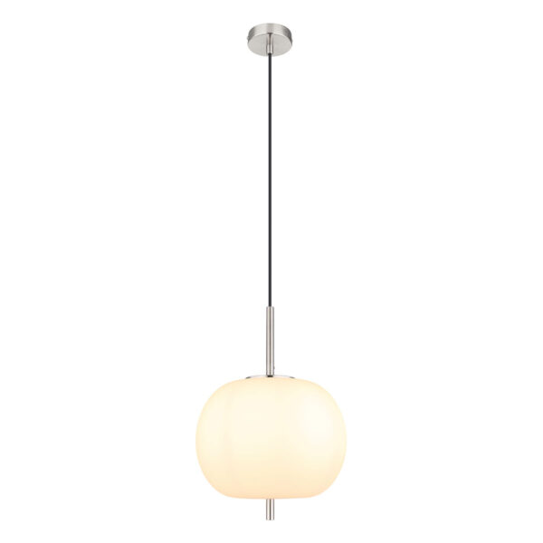 Globo Blacky i hanglamp – ø 30 cm – E27 (grote fitting) – Nikkel