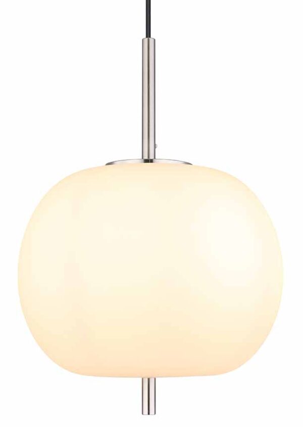 Globo Blacky i hanglamp – ø 30 cm – E27 (grote fitting) – Nikkel