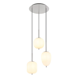 Globo Blacky i hanglamp – ø 46 cm – E14 (kleine fitting) – Nikkel