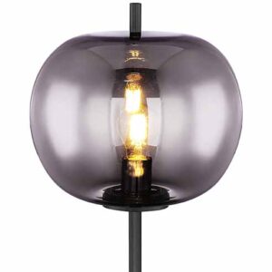 Globo Blacky vloerlamp – ø 30 cm – E27 (grote fitting) – Zwart