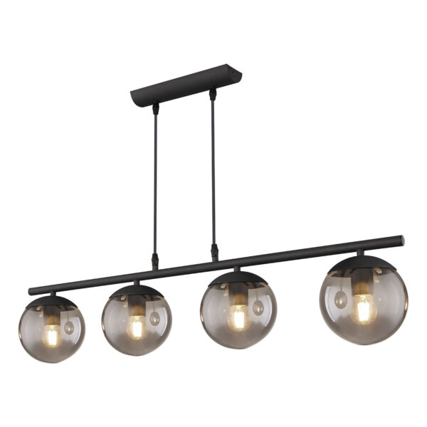 Globo Blama hanglamp – E27 (grote fitting) – Zwart